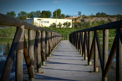 Walkway leading to bridge