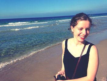View of people on beach