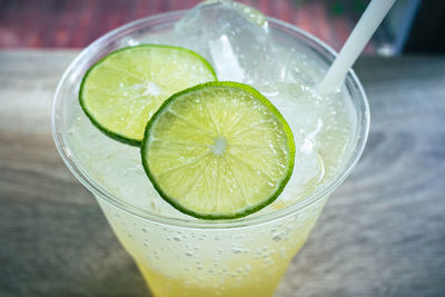Close-up of drink on table