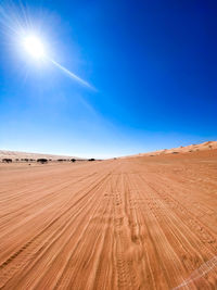 Scenic view of desert against sky