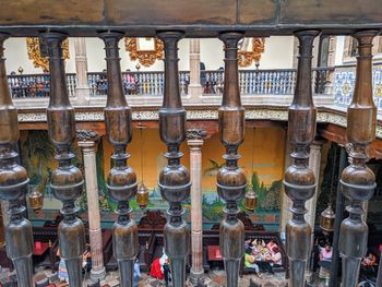 View of lanterns hanging in building