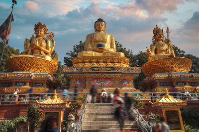 Low angle view of temple