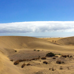 Scenic view of desert against sky