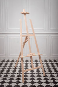 Easel against wall