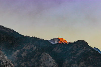 Low angle view of mountain against sky