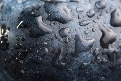 Full frame shot of water drops on mud