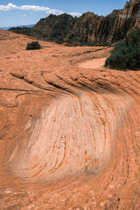 Scenic view of desert landscape against sky