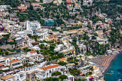 High angle shot of townscape