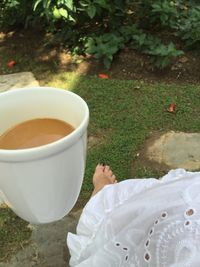 Close-up of coffee cup