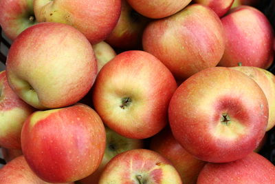 Full frame shot of apples for sale at market