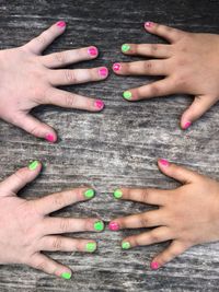 Close-up of woman hand with hands