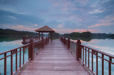 Pier on lake