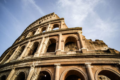 Low angle view of historical building against sky