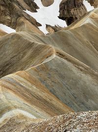 Low angle view of rock formations