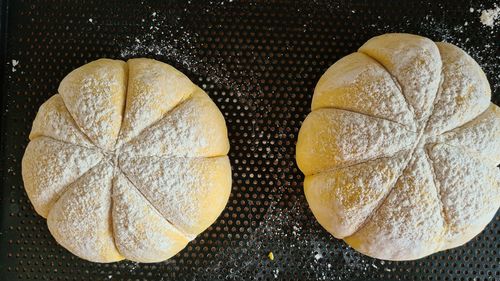 High angle view of a bread