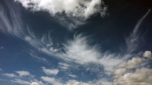 Low angle view of cloudy sky