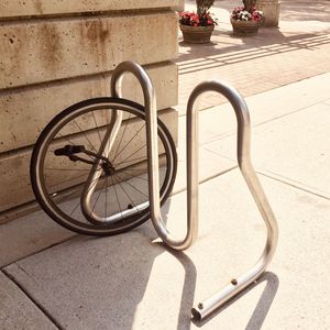 Bicycle in parking lot