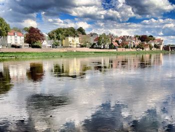 Reflection of clouds in water