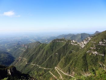 Aerial view of landscape against sky