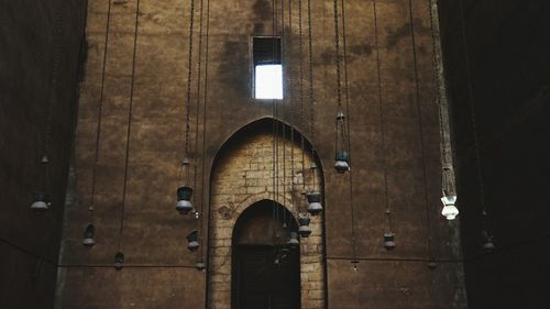 Closed door of old building