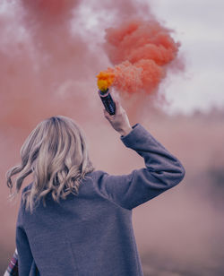 Woman waving