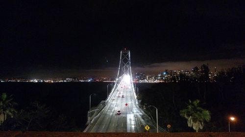 Illuminated city at night