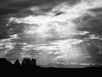 Scenic view of landscape against cloudy sky