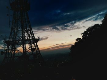 Low angle view of sky at sunset