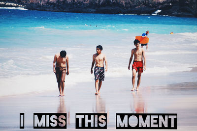 People enjoying at beach