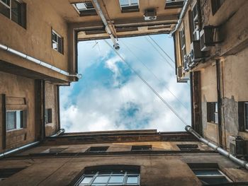 Low angle view of buildings against sky