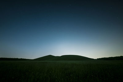 Night sky and hills