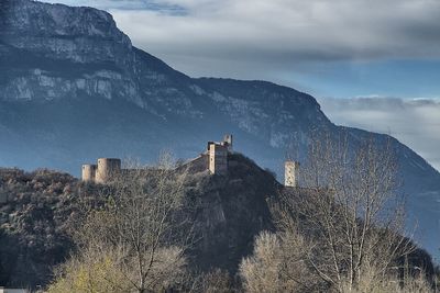 Panoramic view of historic building against sky