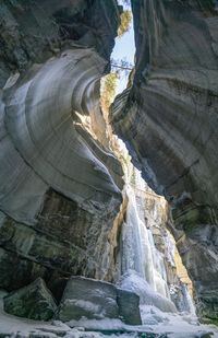 Scenic view of waterfall