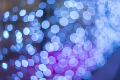 Defocused image of illuminated lights