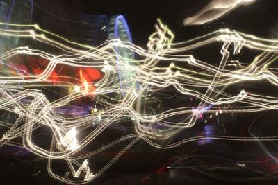 Light trails at night