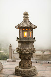 View of temple building against sky
