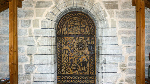 Stone wall of old building