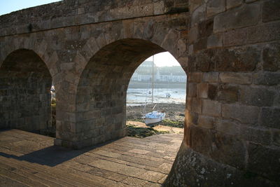 View of bridge over canal