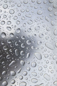 Full frame shot of wet glass window