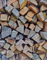 Full frame shot of firewood