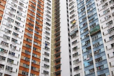 Low angle view of buildings in city