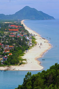 High angle view of beach against sky