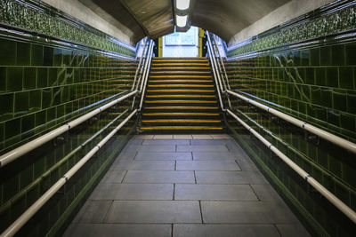 View of empty subway