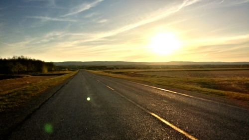 Country road at sunset