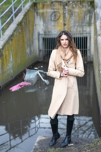 Full length of woman standing outdoors