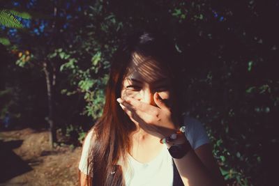 Portrait of beautiful young woman