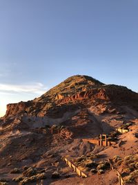 Scenic view of landscape against clear sky