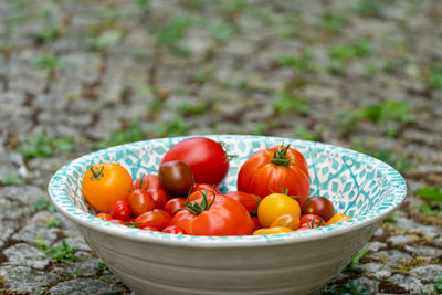 Close-up of fruits in basket