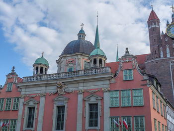 Low angle view of buildings against sky