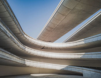 Low angle view of modern building against sky